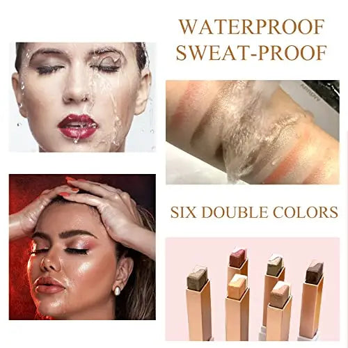 Dual Color Waterproof Velvet Eye Makeup Shadow Stick