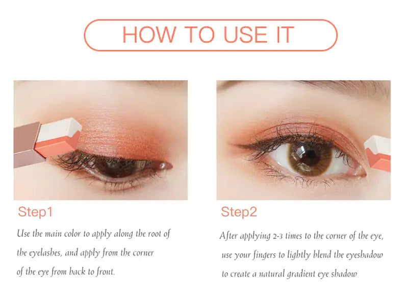 Dual Color Waterproof Velvet Eye Makeup Shadow Stick